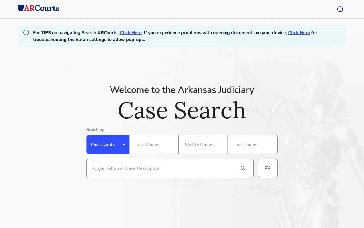 Bradley County criminal records Search ARCourts portal